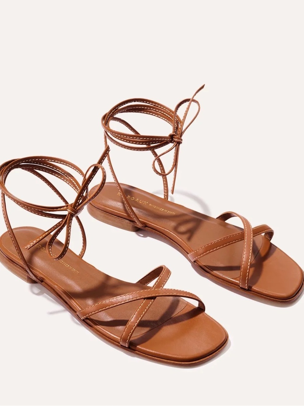Margaux The WRAP SANDAL in Saddle Nappa - Picture 1 of 7